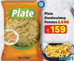 PLATE DONDURULMUŞ PATATES 2,5 KG fiyat ve kampanya bilgisi